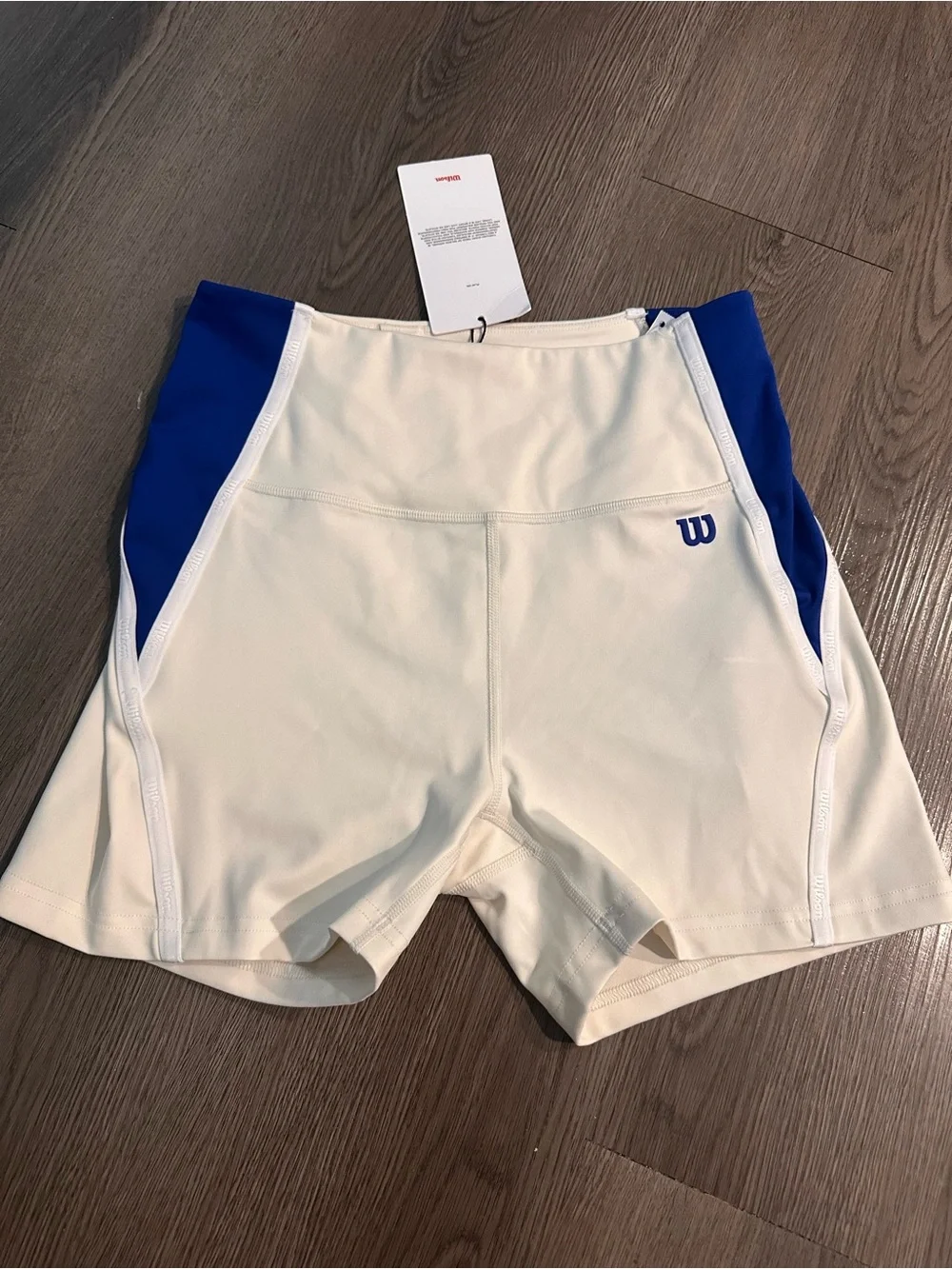Wilson Women's white and Blue Athletic Shorts - Picture 1 of 3